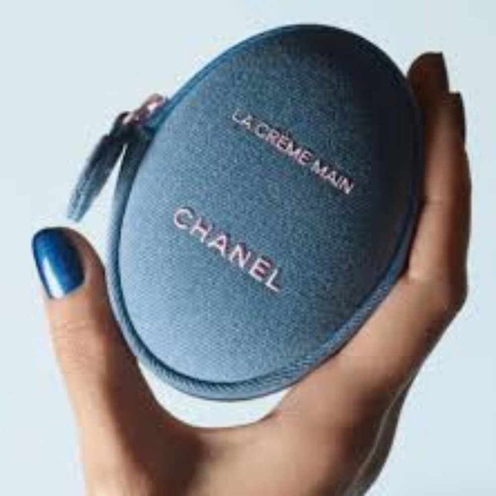 CHANEL *Limited Edition* La Creme Main In An Exclusive Jean-Material Pouch